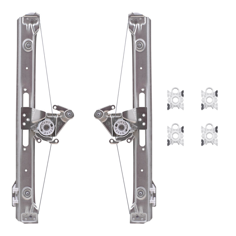 Rear Power Window Regulators with Guide Clips Compatible with 99-05 3 Series Sedan Wagon 51321938884