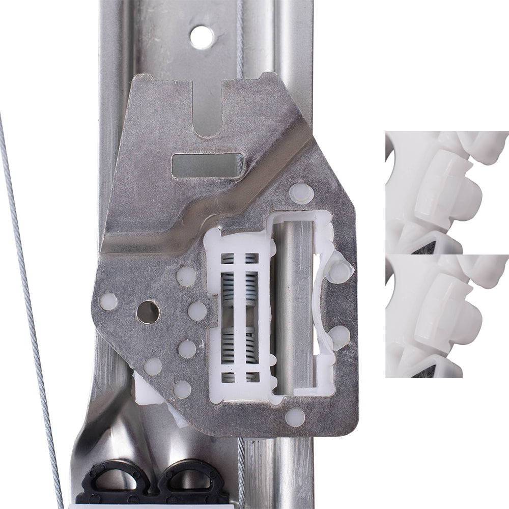 Rear Power Window Regulators with Guide Clips Compatible with 99-05 3 Series Sedan Wagon 51321938884