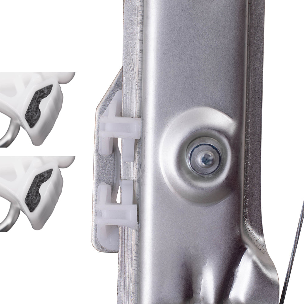 Drivers Rear Power Window Lift Regulator & Sliding Pivot Clips Compatible with 1999-2005 3 Series Sedan Wagon 51358212099