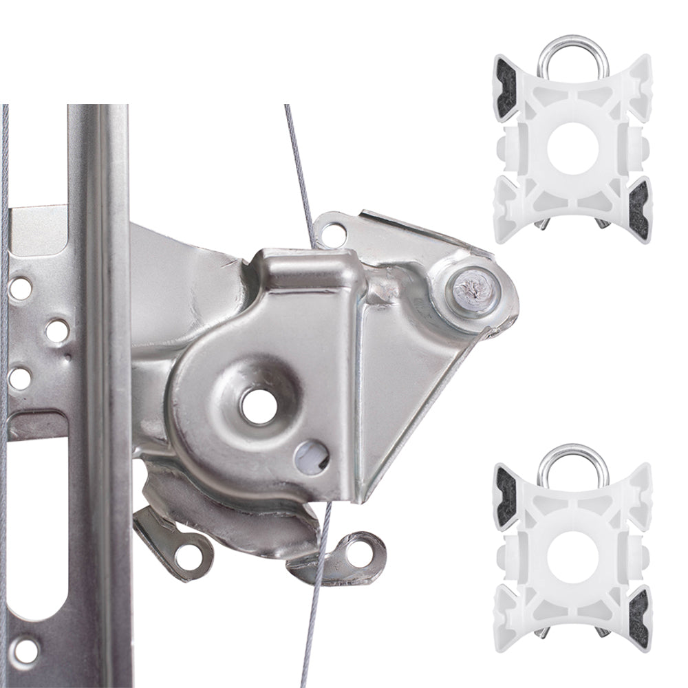 Passengers Rear Power Window Lift Regulator & Sliding Pivot Clips Compatible with 1999-2005 3 Series Sedan Wagon 51358212100