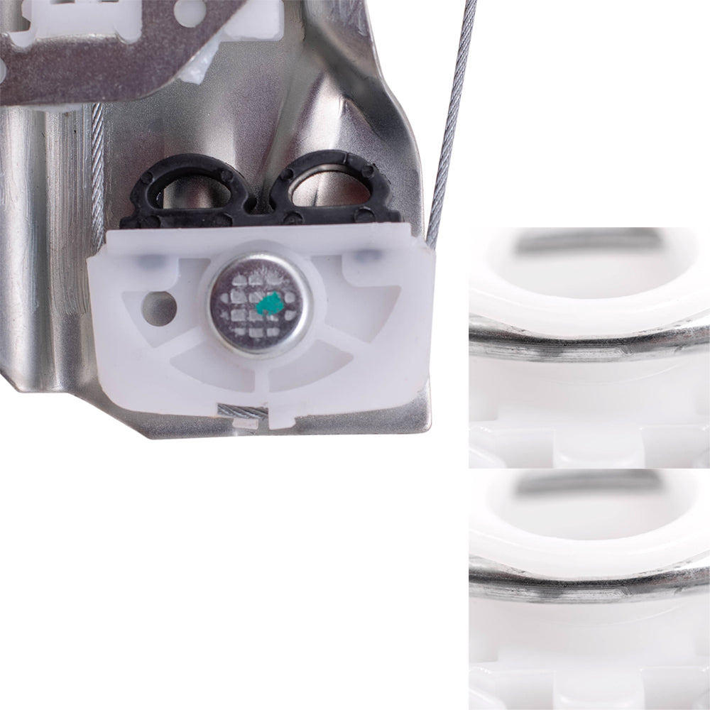 Passengers Rear Power Window Lift Regulator & Sliding Pivot Clips Compatible with 1999-2005 3 Series Sedan Wagon 51358212100