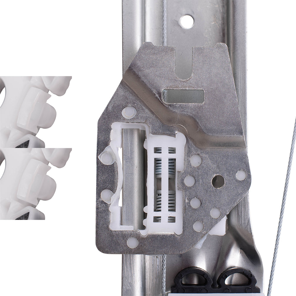 Passengers Rear Power Window Lift Regulator & Sliding Pivot Clips Compatible with 1999-2005 3 Series Sedan Wagon 51358212100