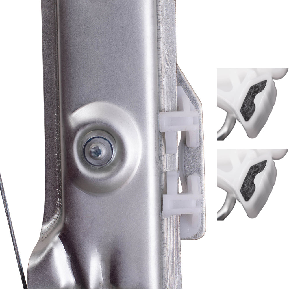 Passengers Rear Power Window Lift Regulator & Sliding Pivot Clips Compatible with 1999-2005 3 Series Sedan Wagon 51358212100