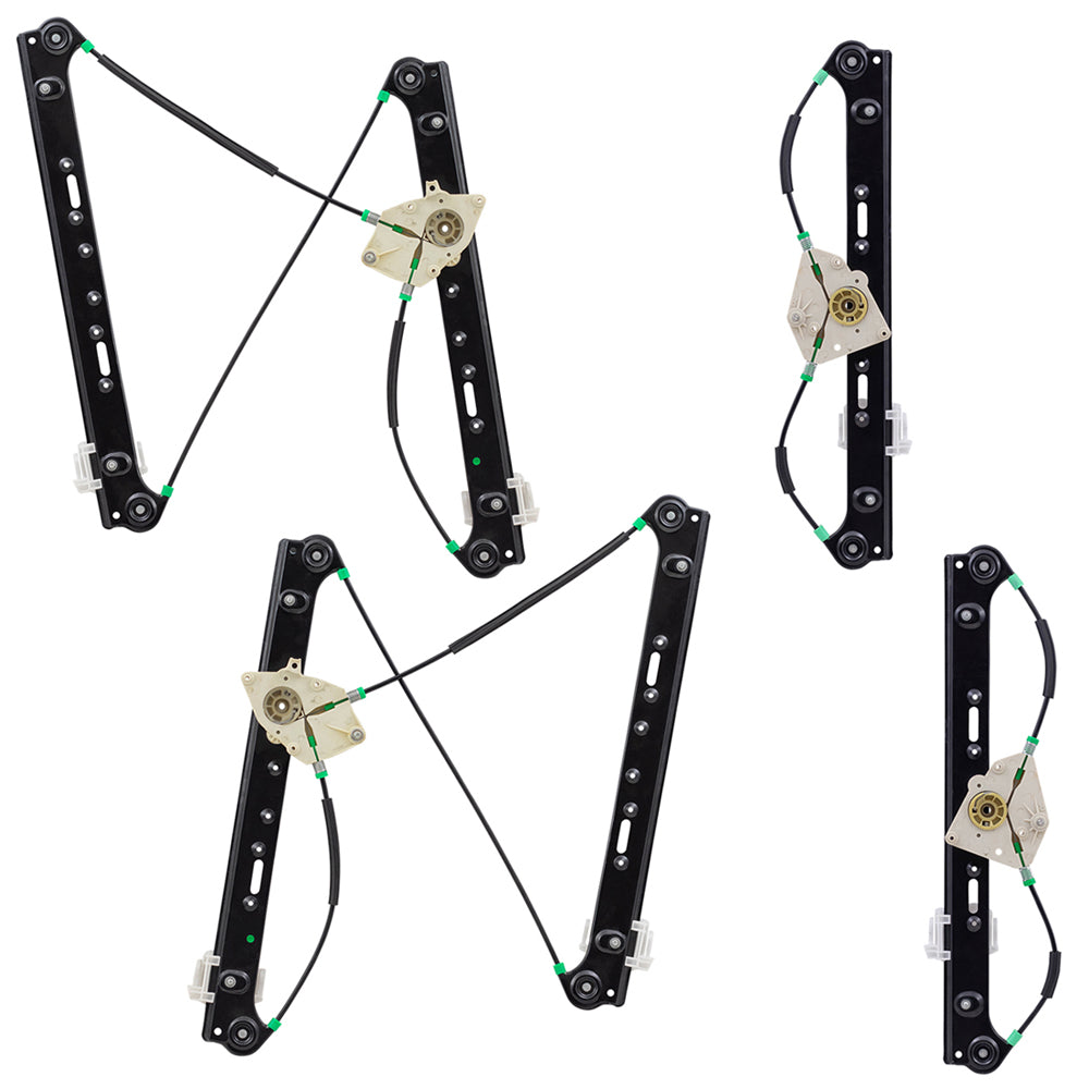 4 Pc Set Power Window Regulators Compatible with 04-10 X3