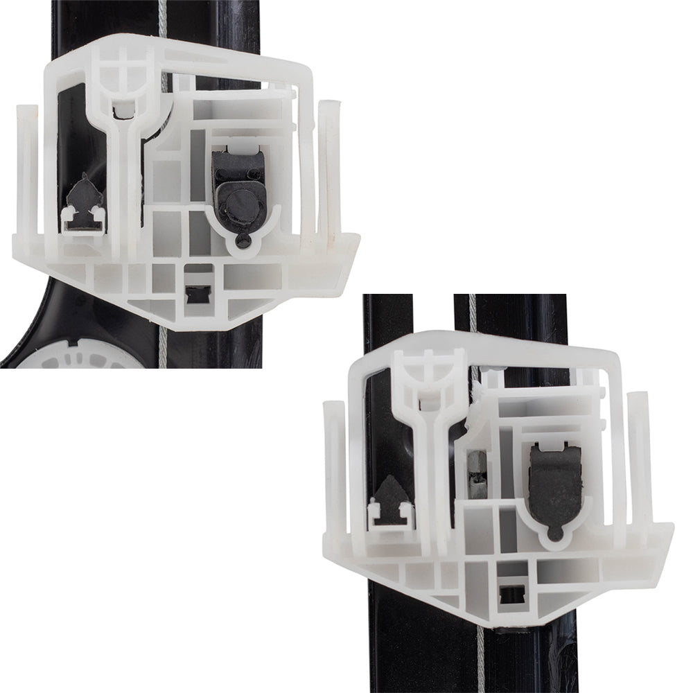 Drivers Set of Front & Rear Power Window Lift Regulators Compatible with 04-10 X3 SUV 51333448249 51353448251