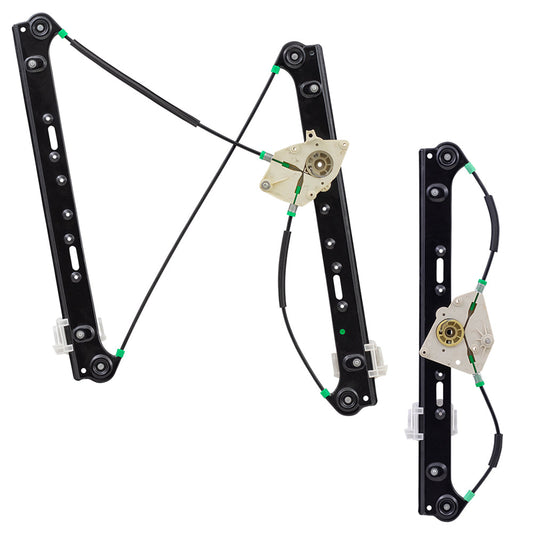 Drivers Set of Front & Rear Power Window Lift Regulators Compatible with 04-10 X3 SUV 51333448249 51353448251