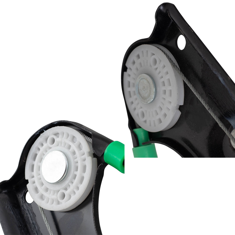 Front and Rear Passengers Side Set Power Window Regulators Compatible with 04-10 X3