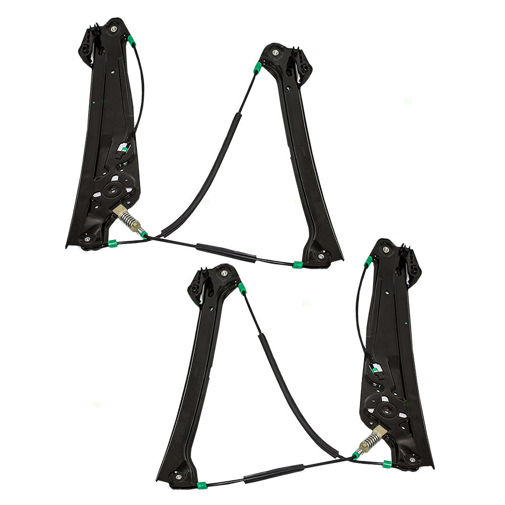 Driver and Passenger Front Power Window Lift Regulators Compatible with 2002-2008 7 Series 51337202479 51337202480