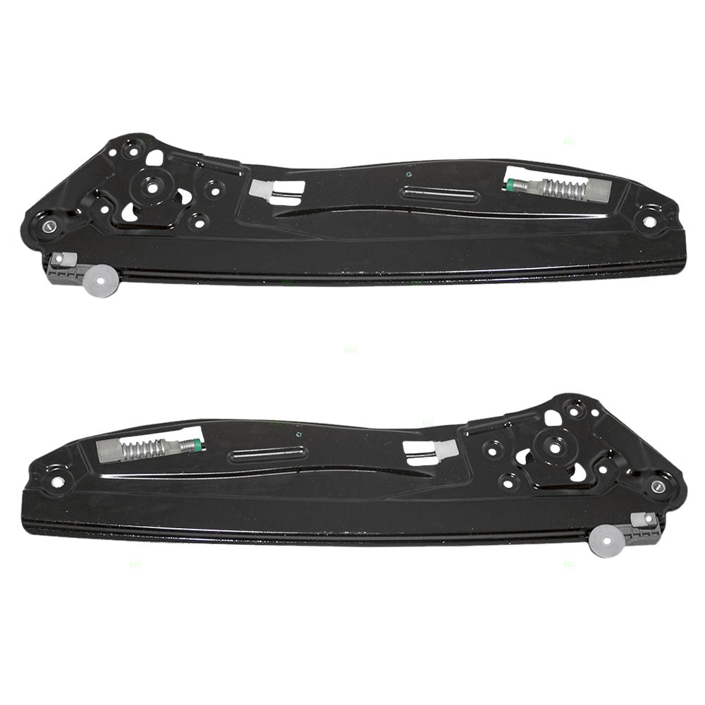 Driver and Passenger Rear Power Window Lift Regulators Compatible with 2002-2008 7 Series 51357202481 51357202482