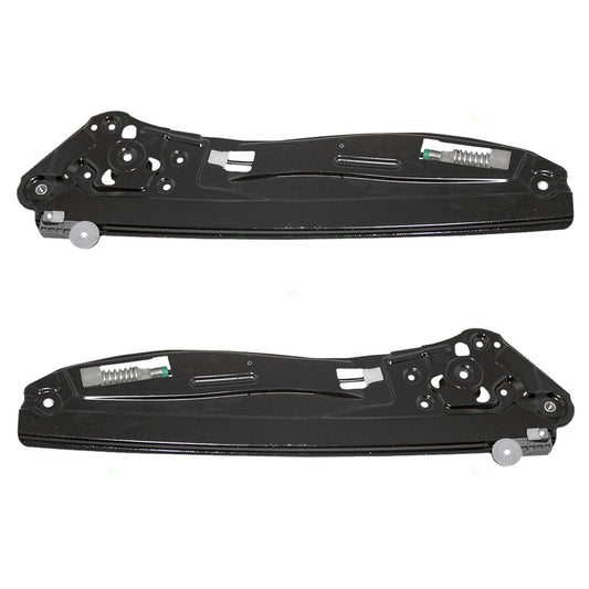 Driver and Passenger Rear Power Window Lift Regulators Compatible with 2002-2008 7 Series 51357202481 51357202482