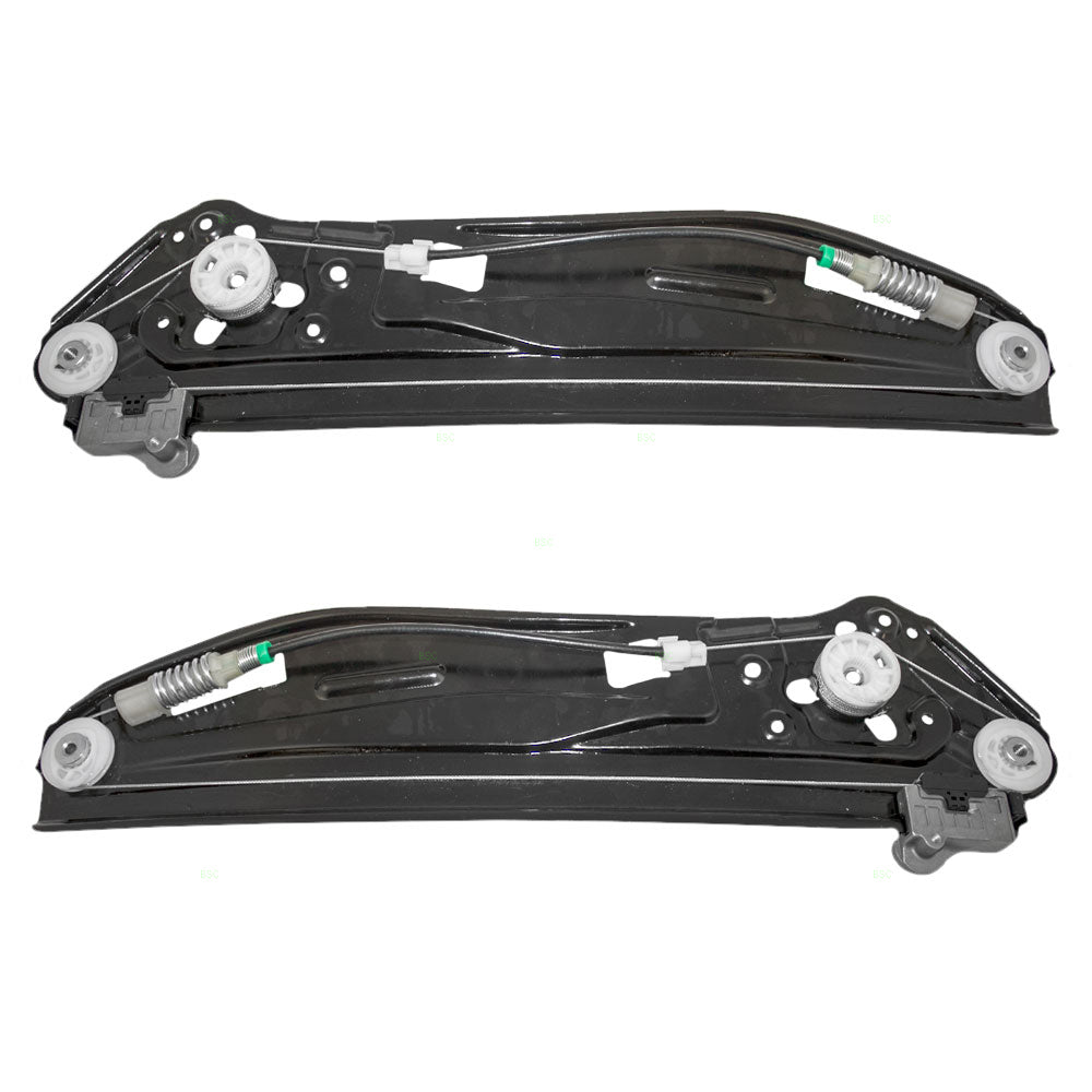 Driver and Passenger Rear Power Window Lift Regulators Compatible with 2002-2008 7 Series 51357202481 51357202482