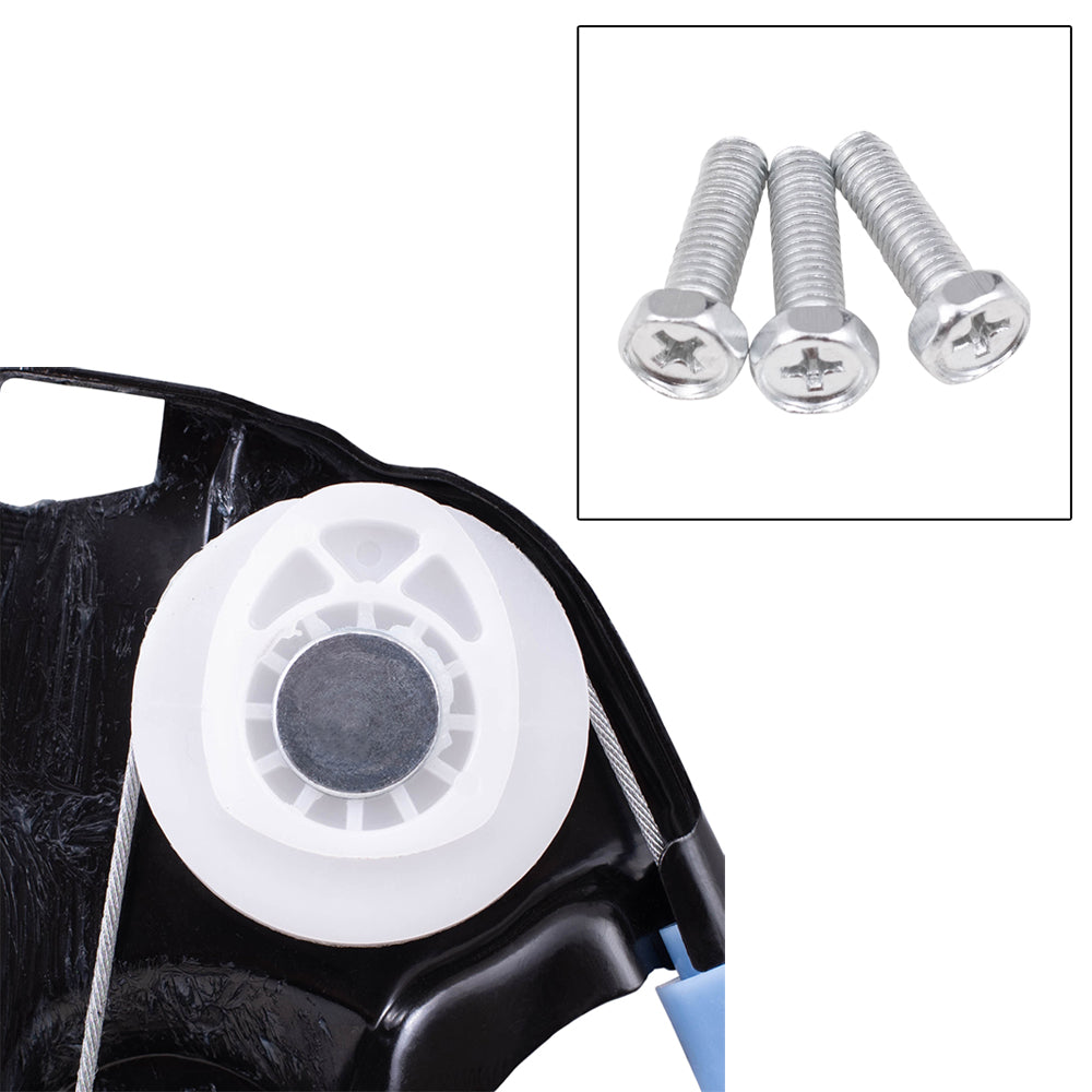 Front and Rear Driver and Passenger Side Power Window Regulators Without Motor 4 Piece Set Compatible with 2006-2011 3 Series Sedan E90 06-12 3 Series Wagon E91 08-11 M3 Sedan 390