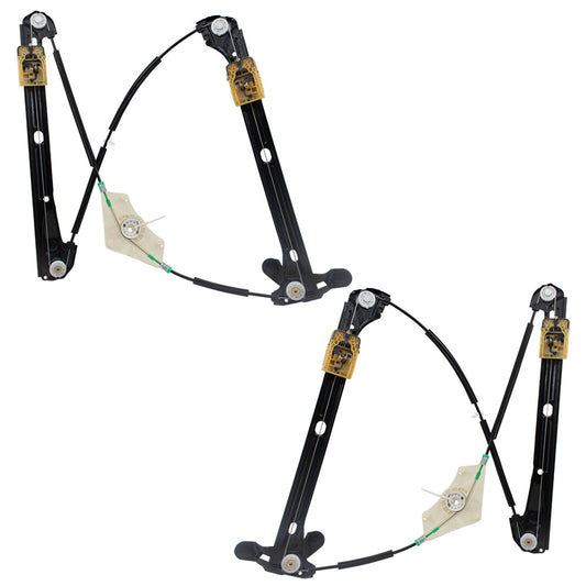 Pair Front Power Window Regulators Compatible with 15-19 e-Golf