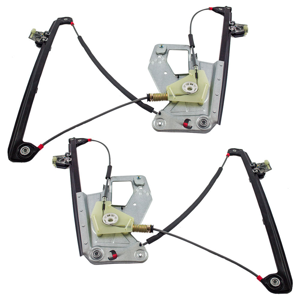 Driver and Passenger Front Power Window Lift Regulators Compatible with 97-03 5 Series M5 51338252393 51338252394