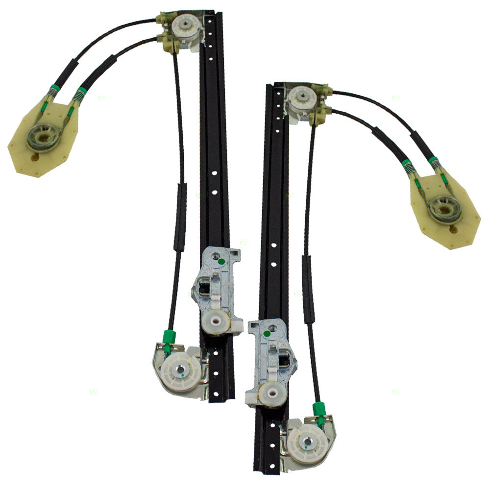 Driver and Passenger Rear Power Window Lift Regulators Compatible with 1997-1999 5 Series 51358159835 51358159836