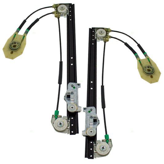 Driver and Passenger Rear Power Window Lift Regulators Compatible with 1997-1999 5 Series 51358159835 51358159836