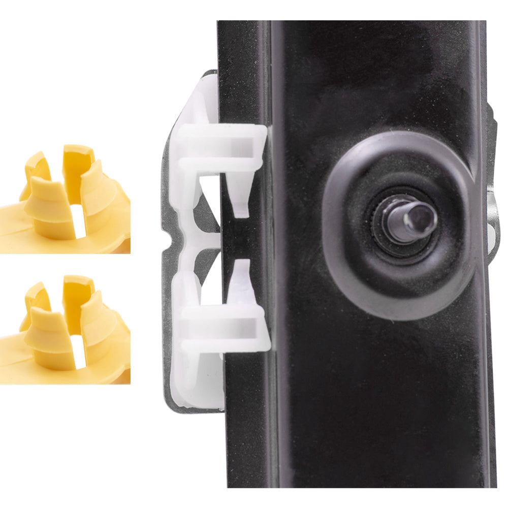 Drivers Front Power Window Lift Regulator with Motor and Clips Compatible with 2000-2006 X5 51338254781 51338254911