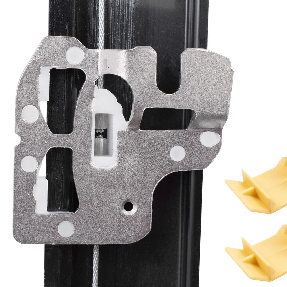 Drivers Front Power Window Lift Regulator with Motor and Clips Compatible with 2000-2006 X5 51338254781 51338254911