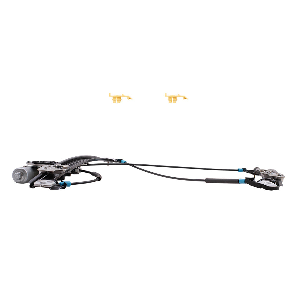 Drivers Front Power Window Lift Regulator with Motor and Clips Compatible with 2000-2006 X5 51338254781 51338254911