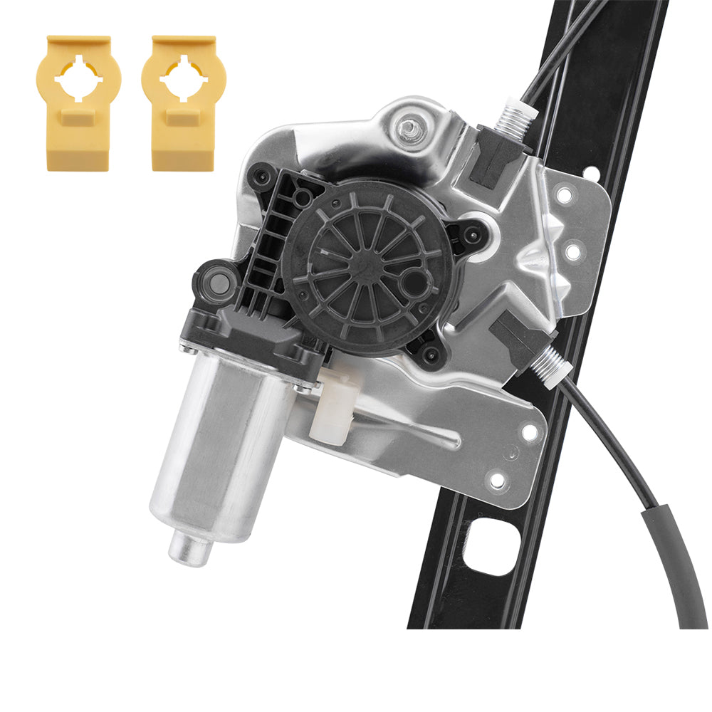 Passengers Front Power Window Lift Regulator with Motor and Clips Compatible with 2000-2006 X5 51338254781 51338254912