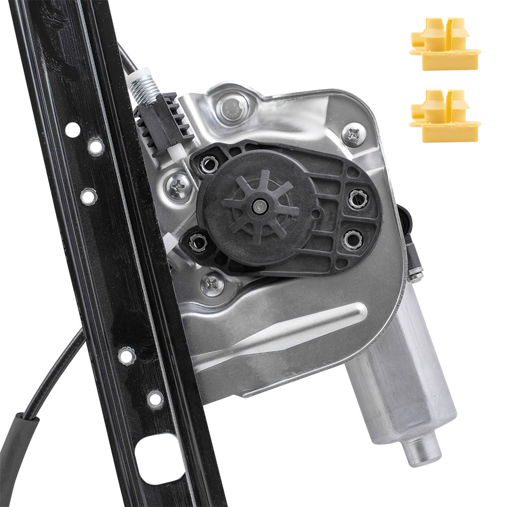 Passengers Front Power Window Lift Regulator with Motor and Clips Compatible with 2000-2006 X5 51338254781 51338254912