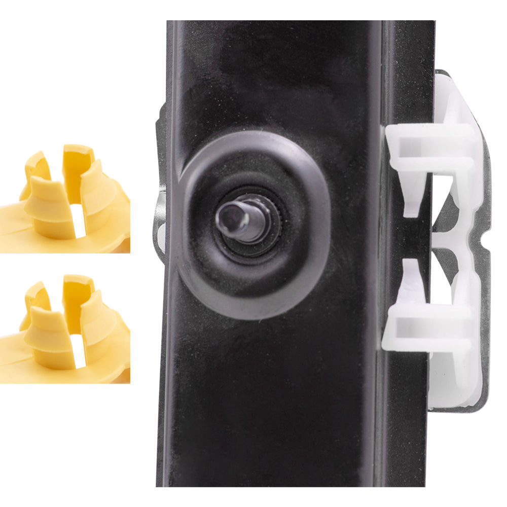 Passengers Front Power Window Lift Regulator with Motor and Clips Compatible with 2000-2006 X5 51338254781 51338254912