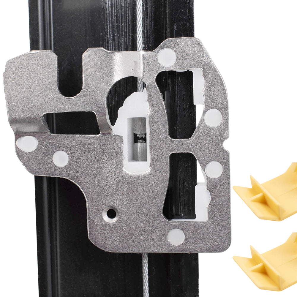 Passengers Front Power Window Lift Regulator with Motor and Clips Compatible with 2000-2006 X5 51338254781 51338254912