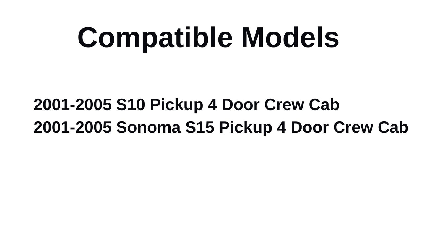 Driver Left Side Rear Door Window Door Glass Compatible with Chevrolet S10 Pickup/GMC Sonoma Pickup 4 Door Crew Cab 2001-2005 Models