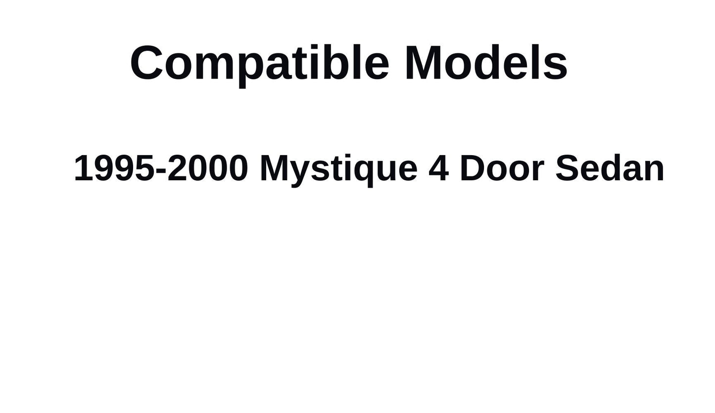 Passenger Right Side Rear Door Window Door Glass Compatible with Mercury Mystique 4 Door Sedan 1995-2000 Models