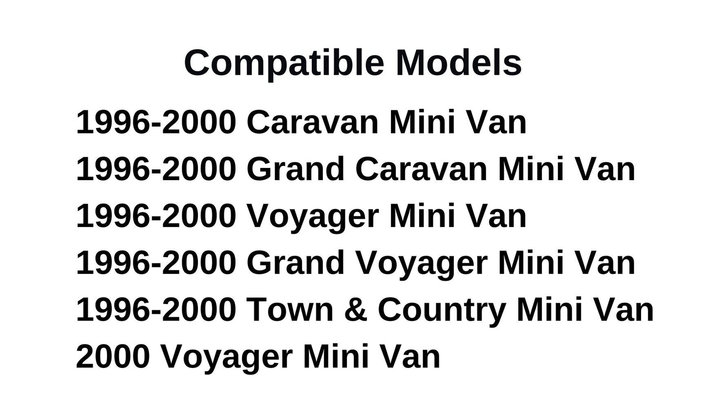 Driver Left Side Front Door Window Door Glass Compatible with Chrysler Voyager/Grand Voyager/Town & Country/Dodge Caravan/Grand Caravan/Plymouth Voyager/Grand Voyager 1996-2000 Models