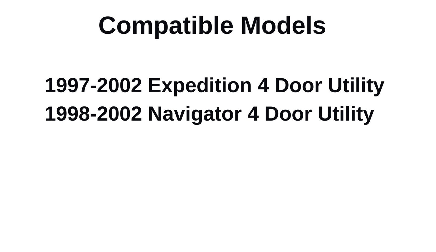 Movable Heated Back Tailgate Window Back Glass Compatible with Ford Expedition/Lincoln Navigator 1997-2002 Models
