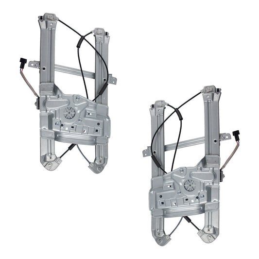 Pair Set Rear Power Window Lift Regulators & Motors Assemblies Compatible with 04-08 Endeavor MR565451 MR565452