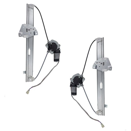 Pair Set Rear Power Window Regulators w/ Motors Assemblies Compatible with 1999-2003 Galant MR287309 MR287310