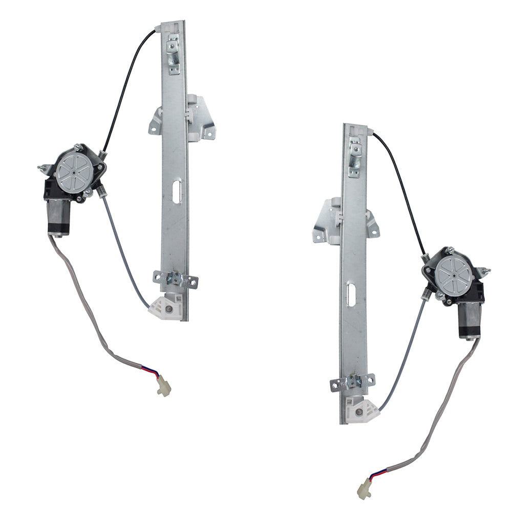 Pair Set Rear Power Window Regulators w/ Motors Assemblies Compatible with 1999-2003 Galant MR287309 MR287310