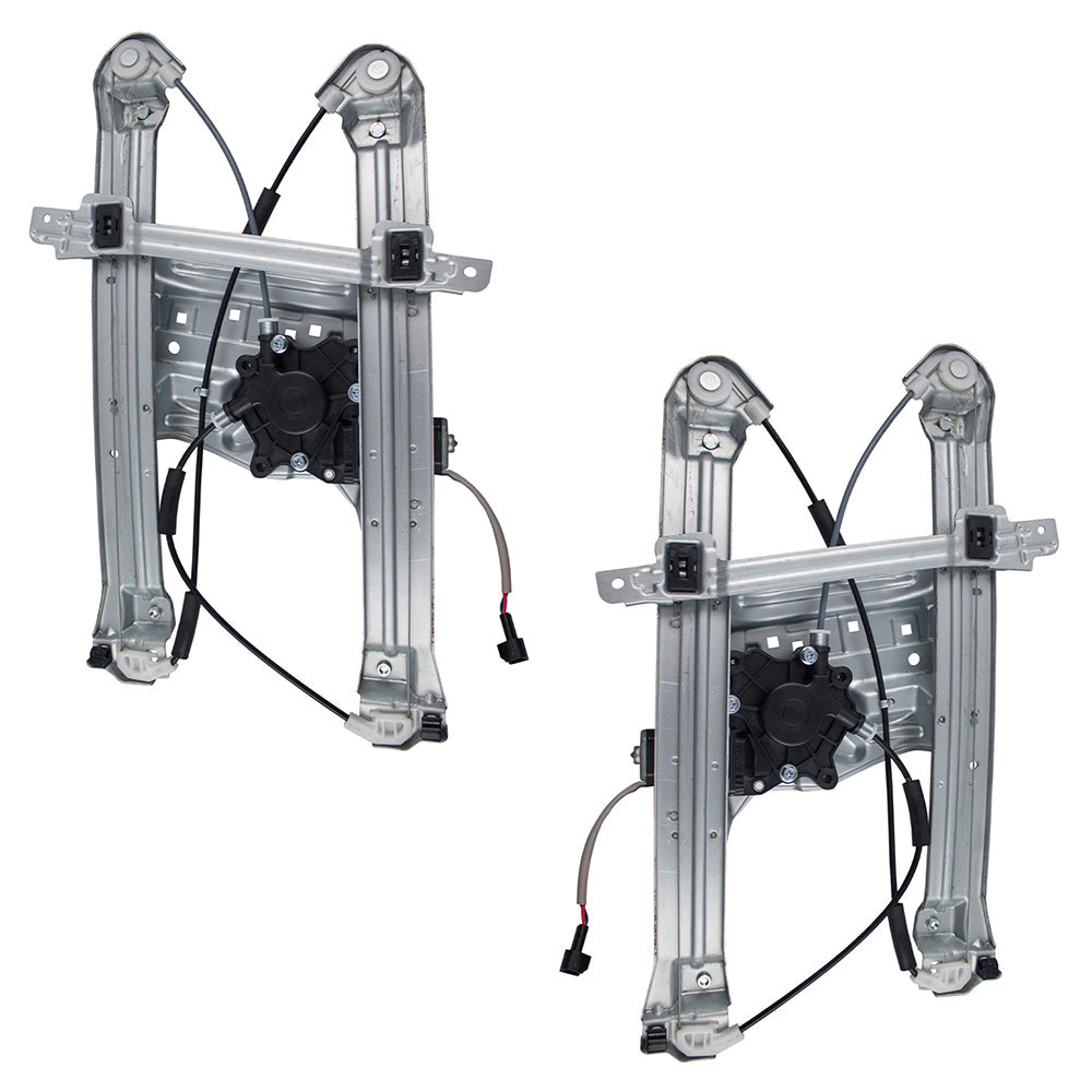 04-12 Mitsubishi Galant Set Front Power Window Regulators w/Motors Assemblies