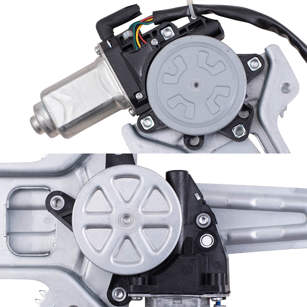 Driver and Passenger Side Power Window Regulators with Motor 4 Piece Set Compatible with 2008-2011 Lancer 08-11 Lancer Evolution Built to 2/11 10-11 Lancer Sportback Built to 2/11