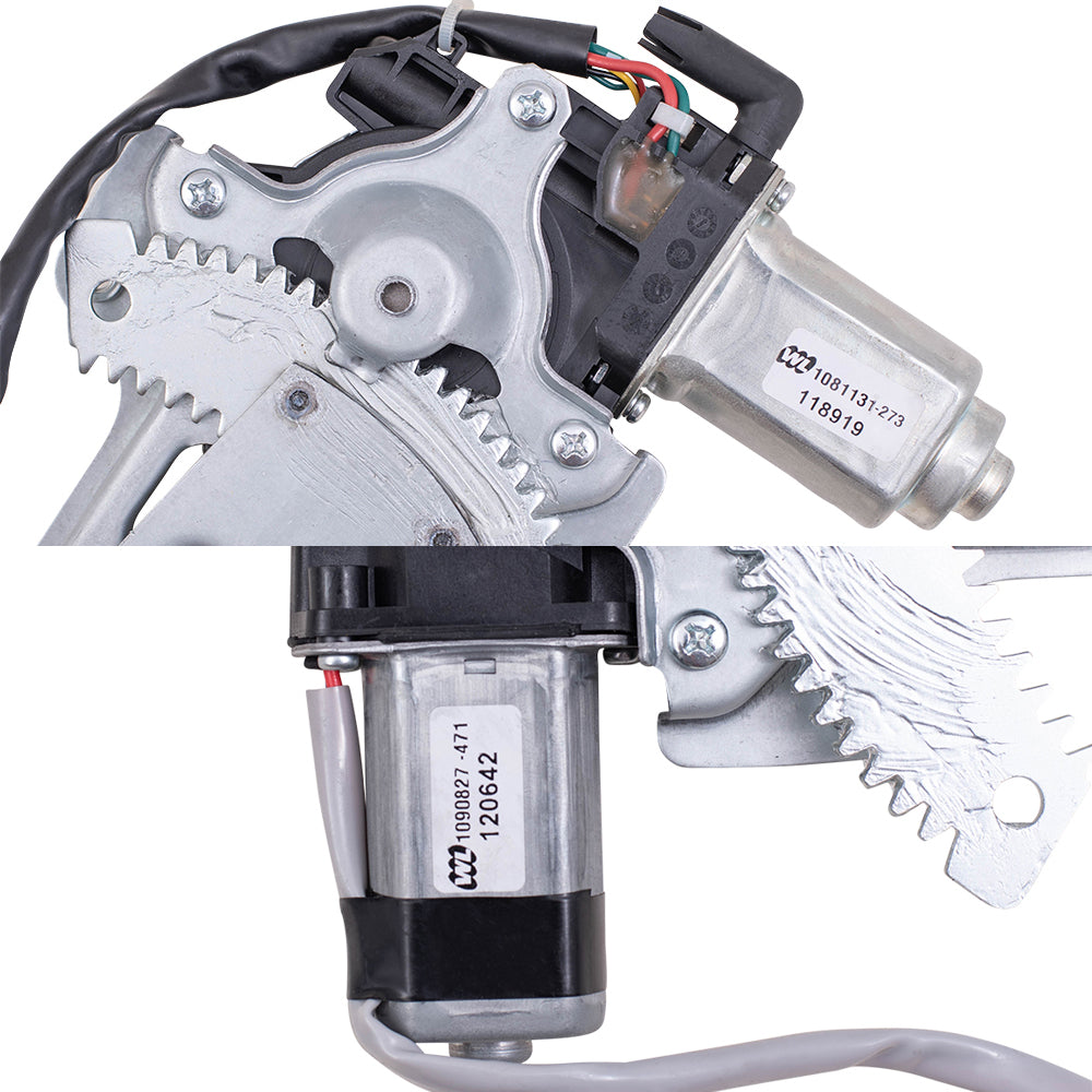 Driver and Passenger Side Power Window Regulators with Motor 4 Piece Set Compatible with 2008-2011 Lancer 08-11 Lancer Evolution Built to 2/11 10-11 Lancer Sportback Built to 2/11