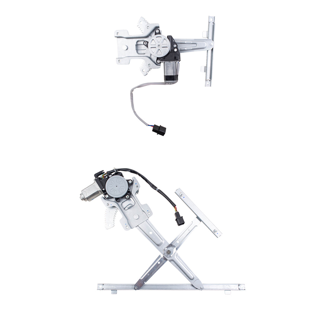 Front & Rear Driver Side Power Window Regulators W/Motor Set Compatible with 2008-2011 Lancer Built to 2/11 08-11 Lancer Evolution Built to 2/11 09-11 Lancer Sportback Built to 2/11