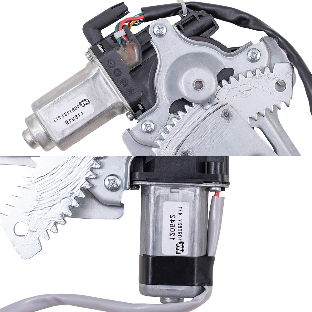 Front & Rear Passenger Side Power Window Regulators W/Motor Set Compatible with 2008-11 Lancer Built to 2/11 08-11 Lancer Evolution Built to 2/11 10-11 Lancer Sportback Built to 2/11
