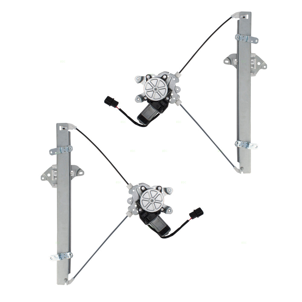 Pair Set Power Front Window Lift Regulators & Motors Assemblies Compatible with 03-06 Outlander MR573877 MR573878