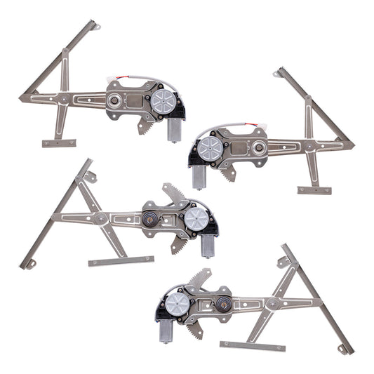 Front and Rear Driver and Passenger Power Window Regulators w/ Motor Compatible with 00-04 Outback Legacy 03-06 Baja