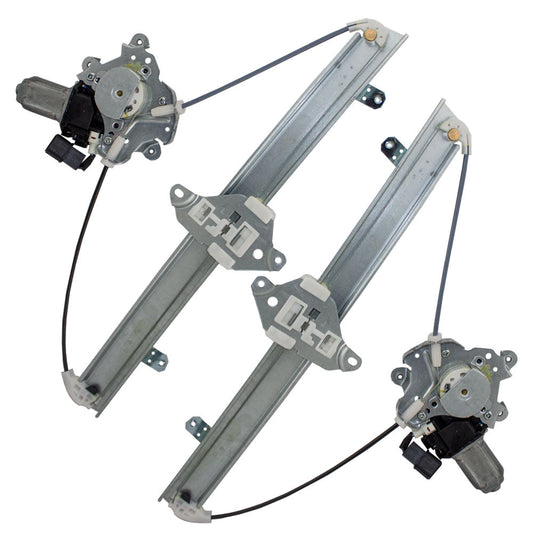 Driver and Passenger Front Power Window Lift Regulators with Motors Assemblies Compatible with 04-07 Lancer MN126737 MR991326