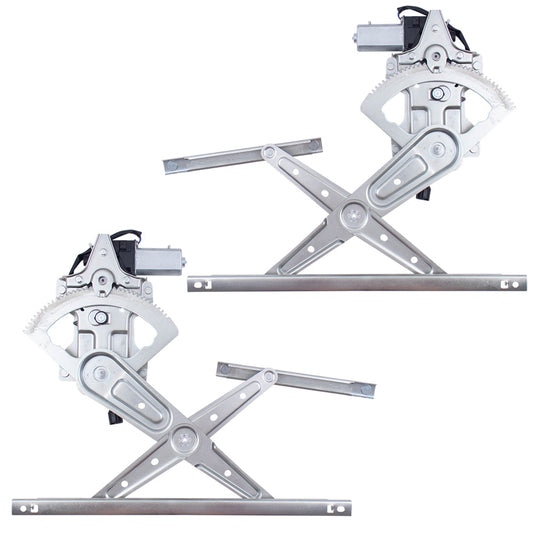 Pair Set Rear Power Window Regulators with Motors Assemblies Compatible with 03-09 Sorento 834013E002 834023E002 748-944 748-945 82-4519B 82-4520B