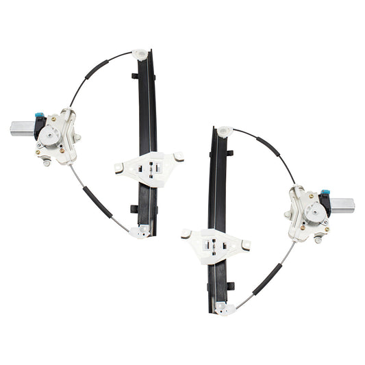 Pair Set Front Power Window Regulators & Motors Assemblies Compatible with 04-08 Forenza Reno 8340285Z00 8340185Z00