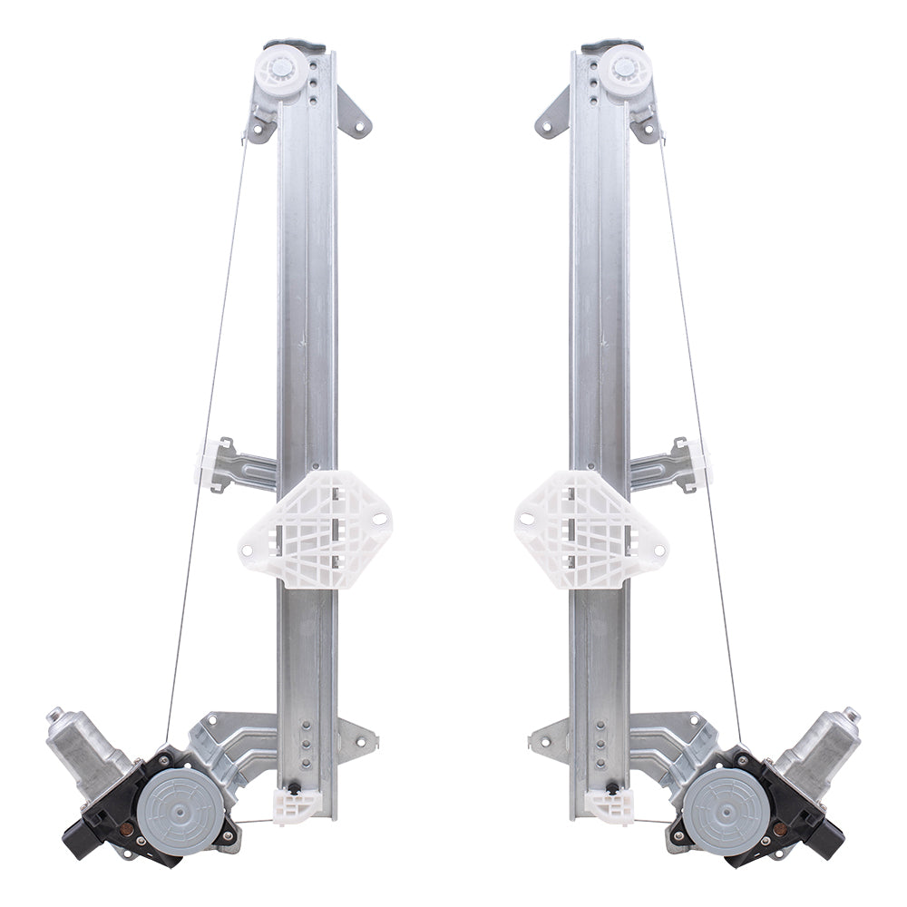 Front Driver Left and Passenger Right Power Window Regulator Set with Motor and 6 Pin Connector Compatible with 2014-2018 Subaru Forester