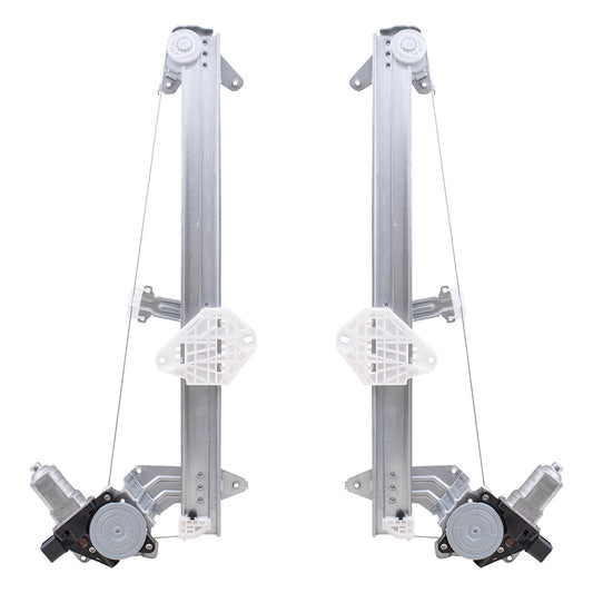 Front Driver Left and Passenger Right Power Window Regulator Set with Motor and 6 Pin Connector Compatible with 2014-2018 Subaru Forester