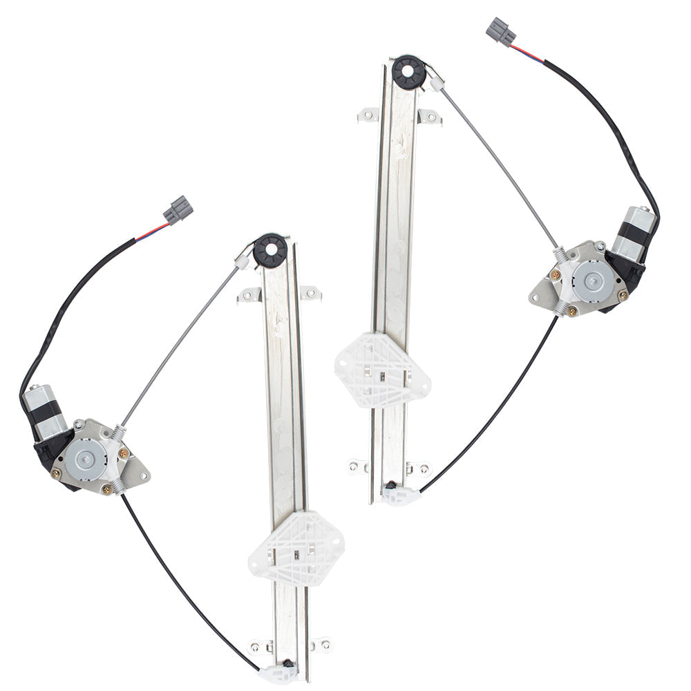 Power Window Regulators w/Motors Assemblies for 09-13 Subaru Forester Front Set