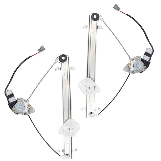 Power Window Regulators w/Motors Assemblies for 09-13 Subaru Forester Front Set