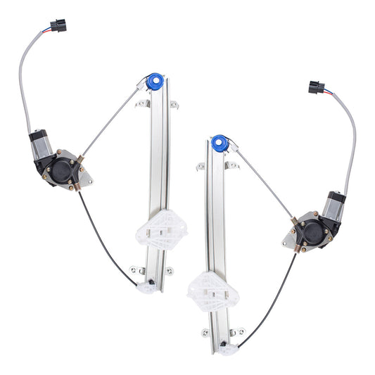 Pair Set Front Power Window Lift Regulators w/ Motors Assemblies Compatible with 08-11 Impreza & Impreza WRX 61041FG012 61041FG002