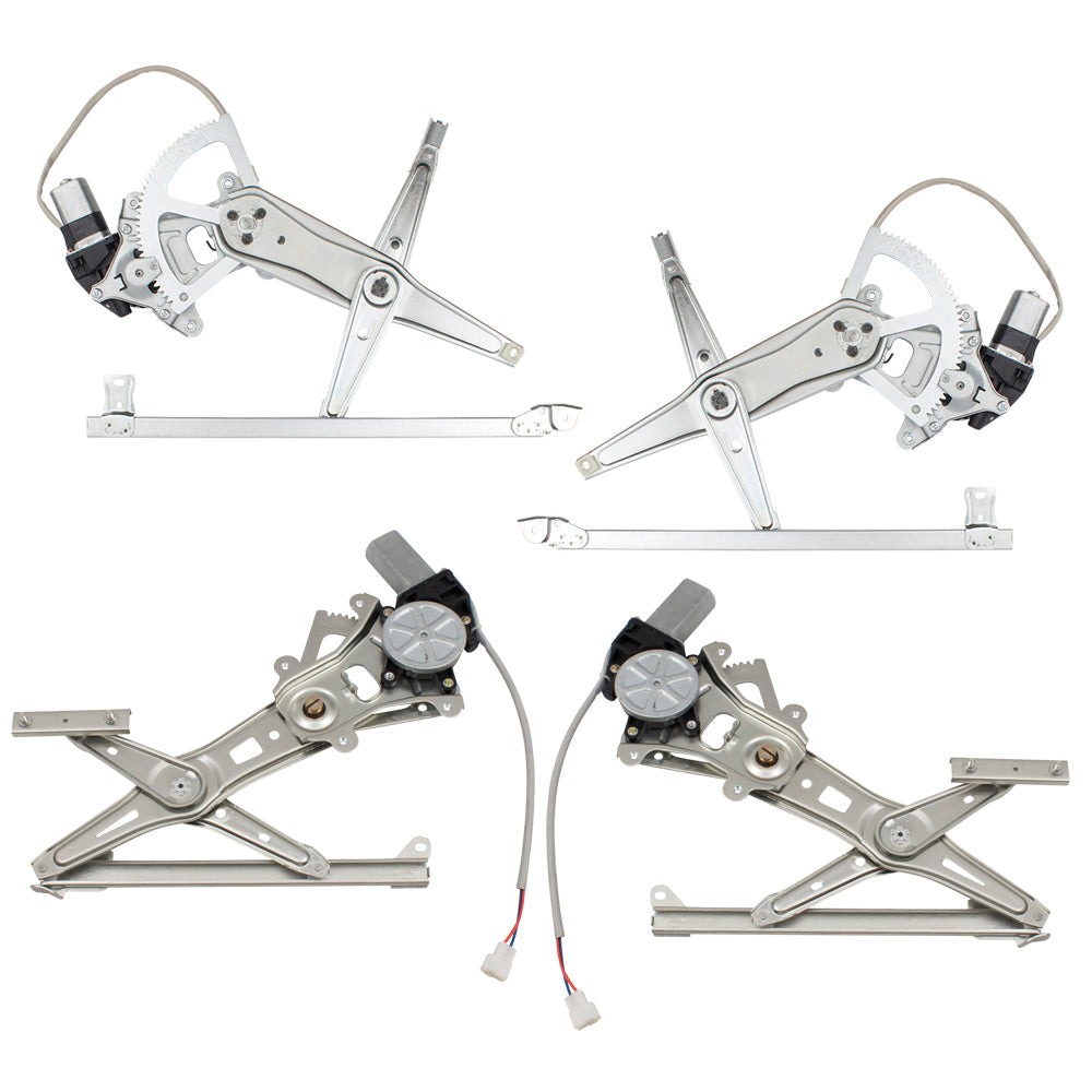 Front and Rear Power Window Regulators with Motors Compatible with 05-09 Legacy Outback